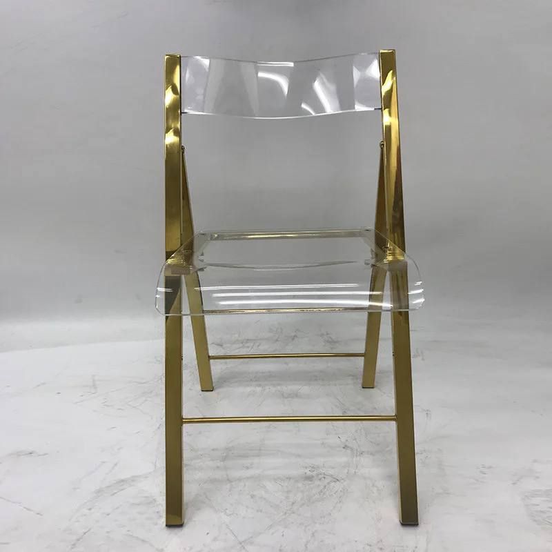 Gold and Clear Chair