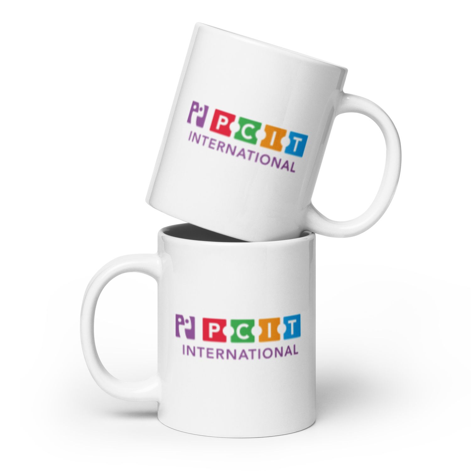 White glossy mug
