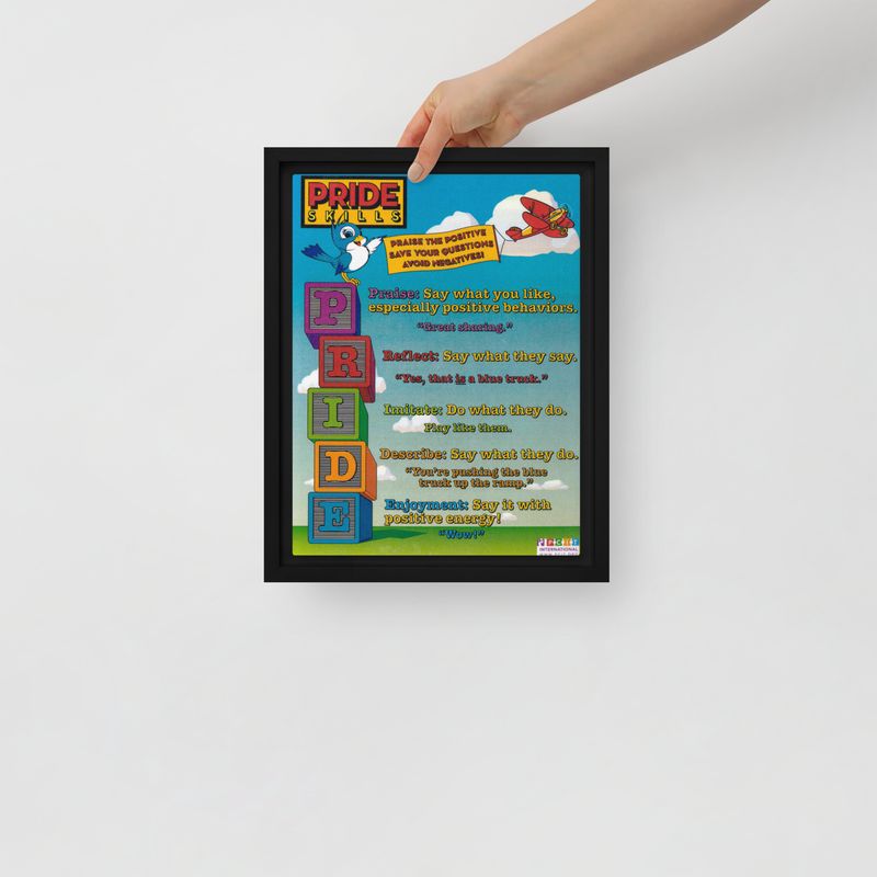 PRIDE skills Framed canvas