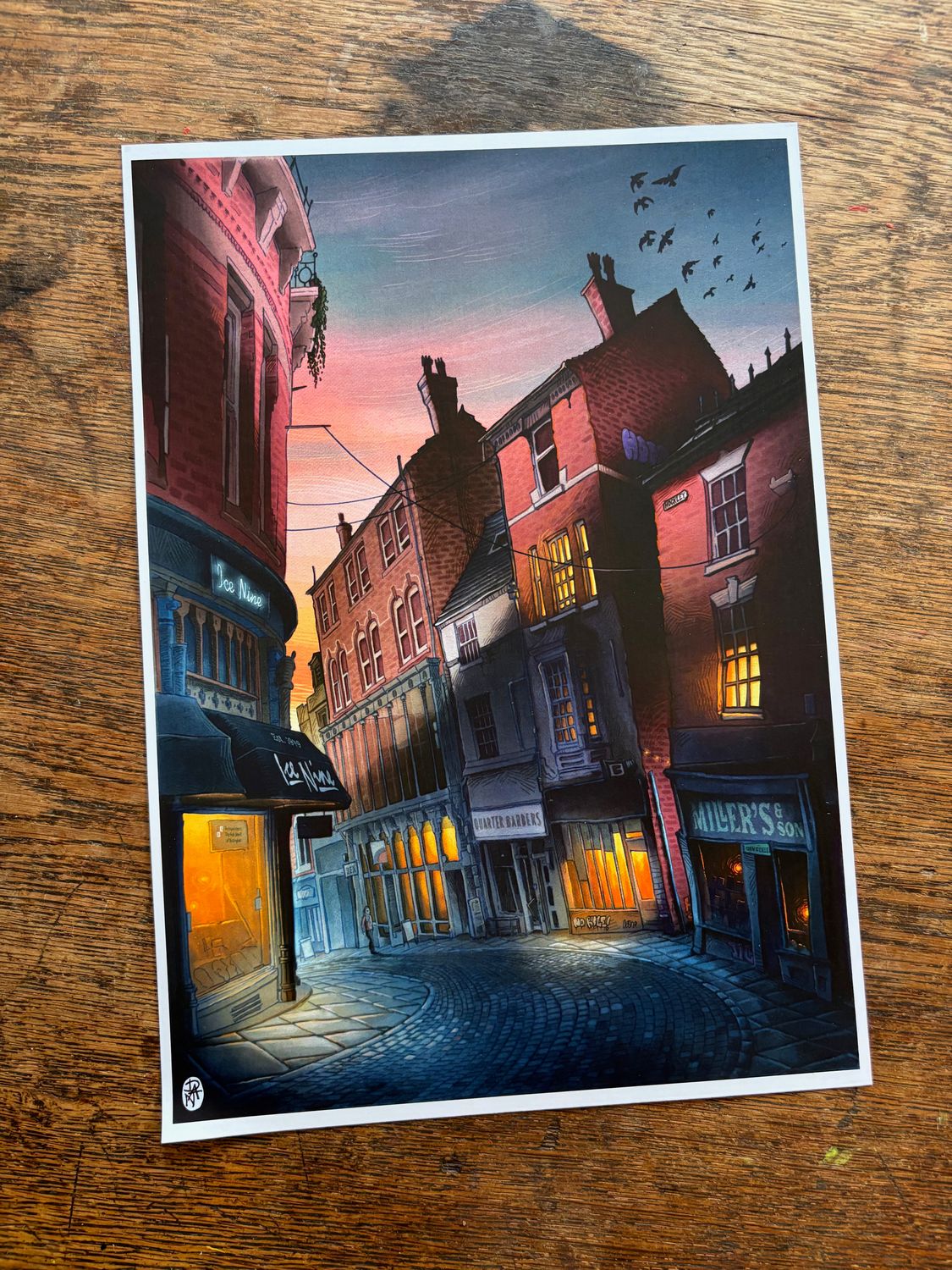 Hockley Dusk - signed A4 print
