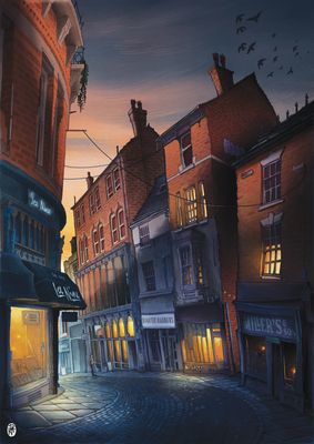 Hockley Dusk - signed A4 print