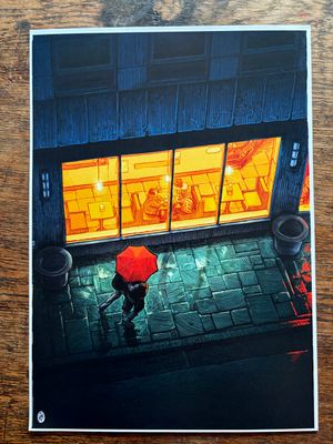Night Cafe - signed A4 Print