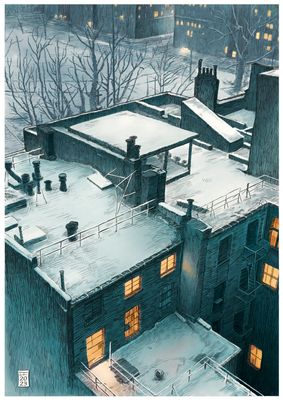 New York in Winter - signed A4 Print