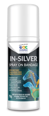 EAC Animal Care In-Silver Spray On Bandage For Horses, Cattle, Dogs & Other Pets & Animals