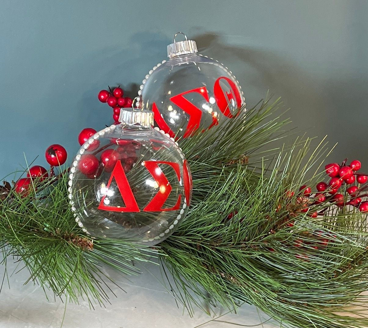 Delta Christmas Ornaments with Pearls *seasonal item*
