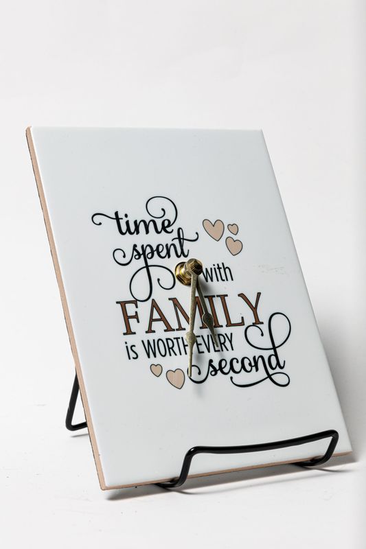 Wall-Mountable "Time Spent" Inspirational Photo Clock (8x12)
