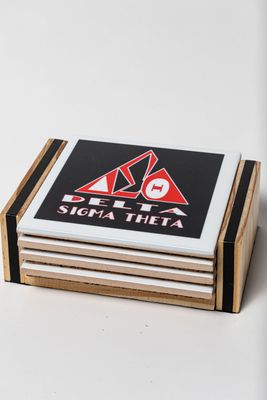 Red White Bold DST Coaster Set