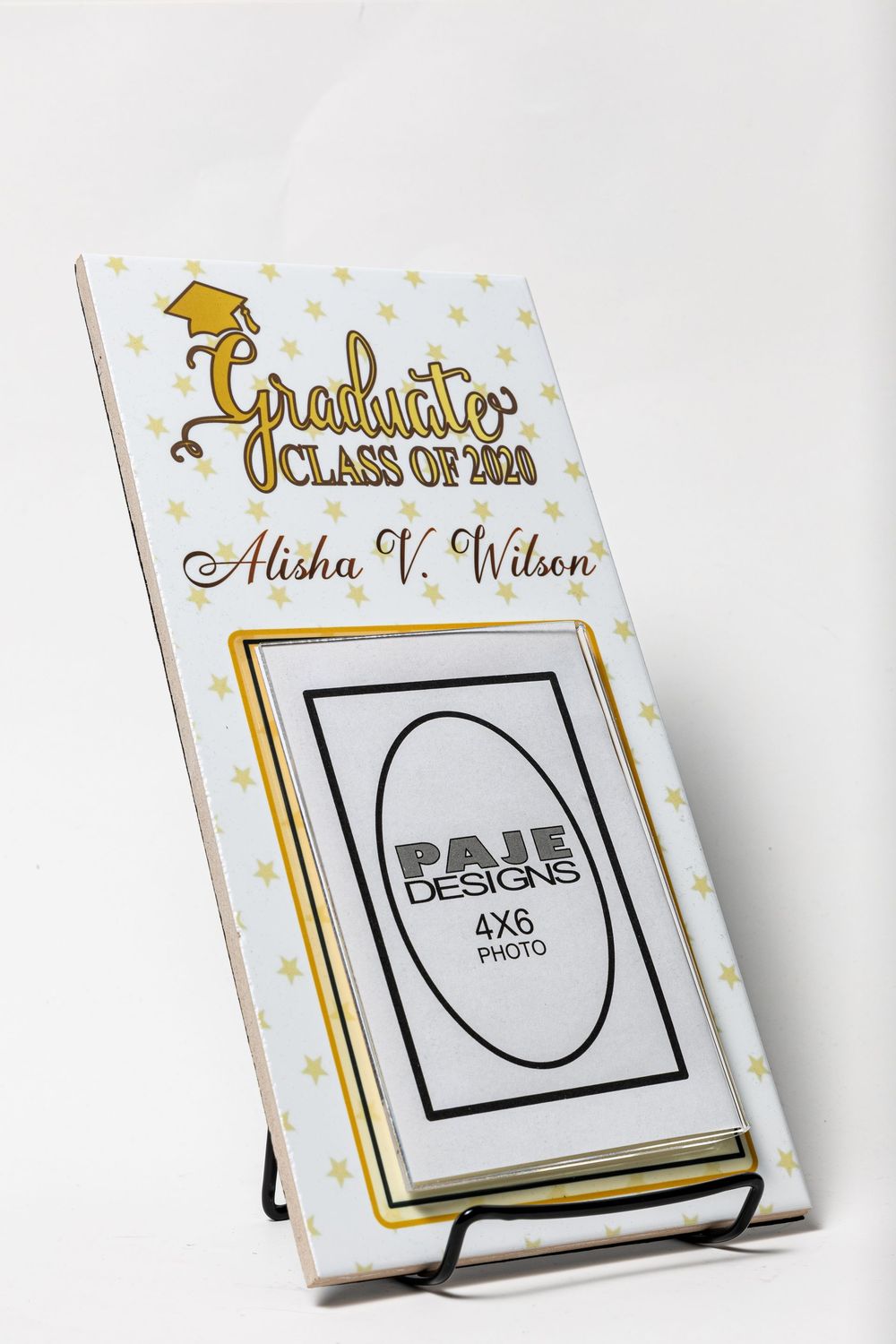 Personalized "Stars" Graduation Photo Plaque (6x12)