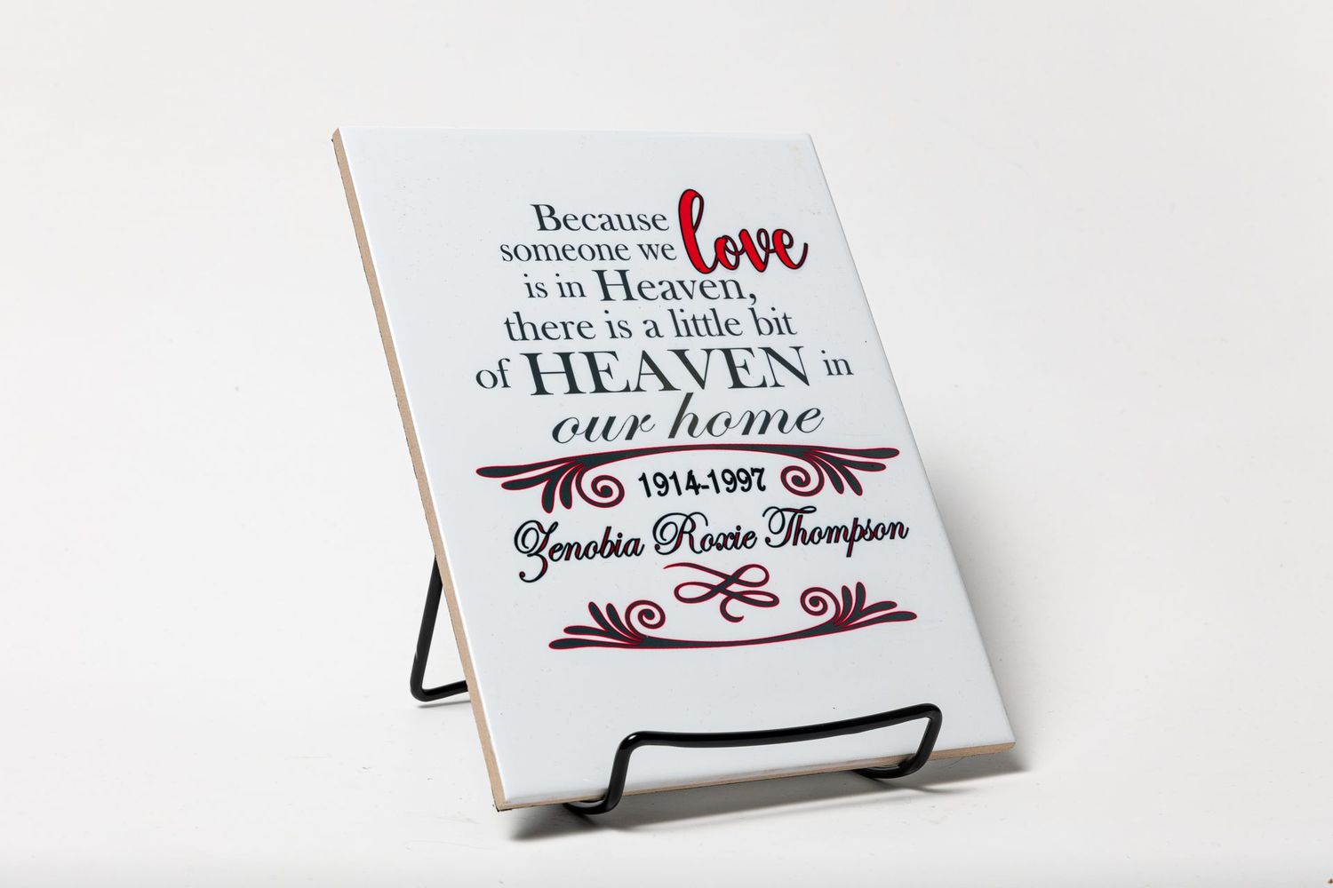 Personalized "Love" Memory Plaque (6x8)