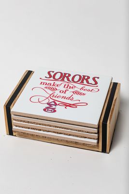 Sorors Makes the Best - Coaster Set with Holder