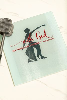Easy-Care Cutting Board - Scripture *Maya Angelou Collection*