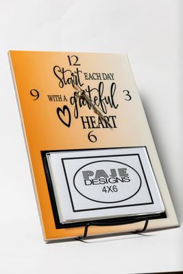 Wall-Mountable "Start Each Day" - Inspirational Photo Clock (8x12)