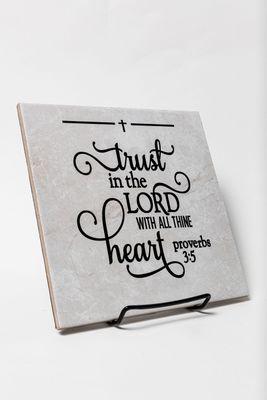 Trust In the Lord - Inspirational Plaque (8x8)