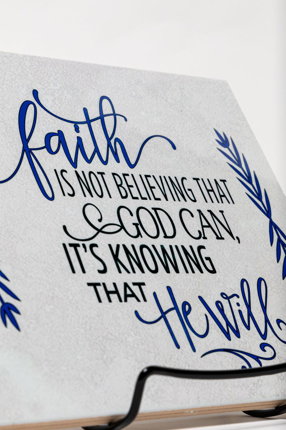 3-in-1 Faith Inspirational Countertop Plaque (8x8)