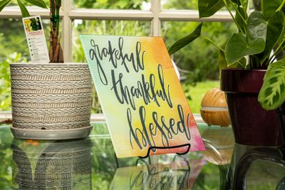 Easy-Care Inspirational Cutting Board - Grateful, Thankful Blessed