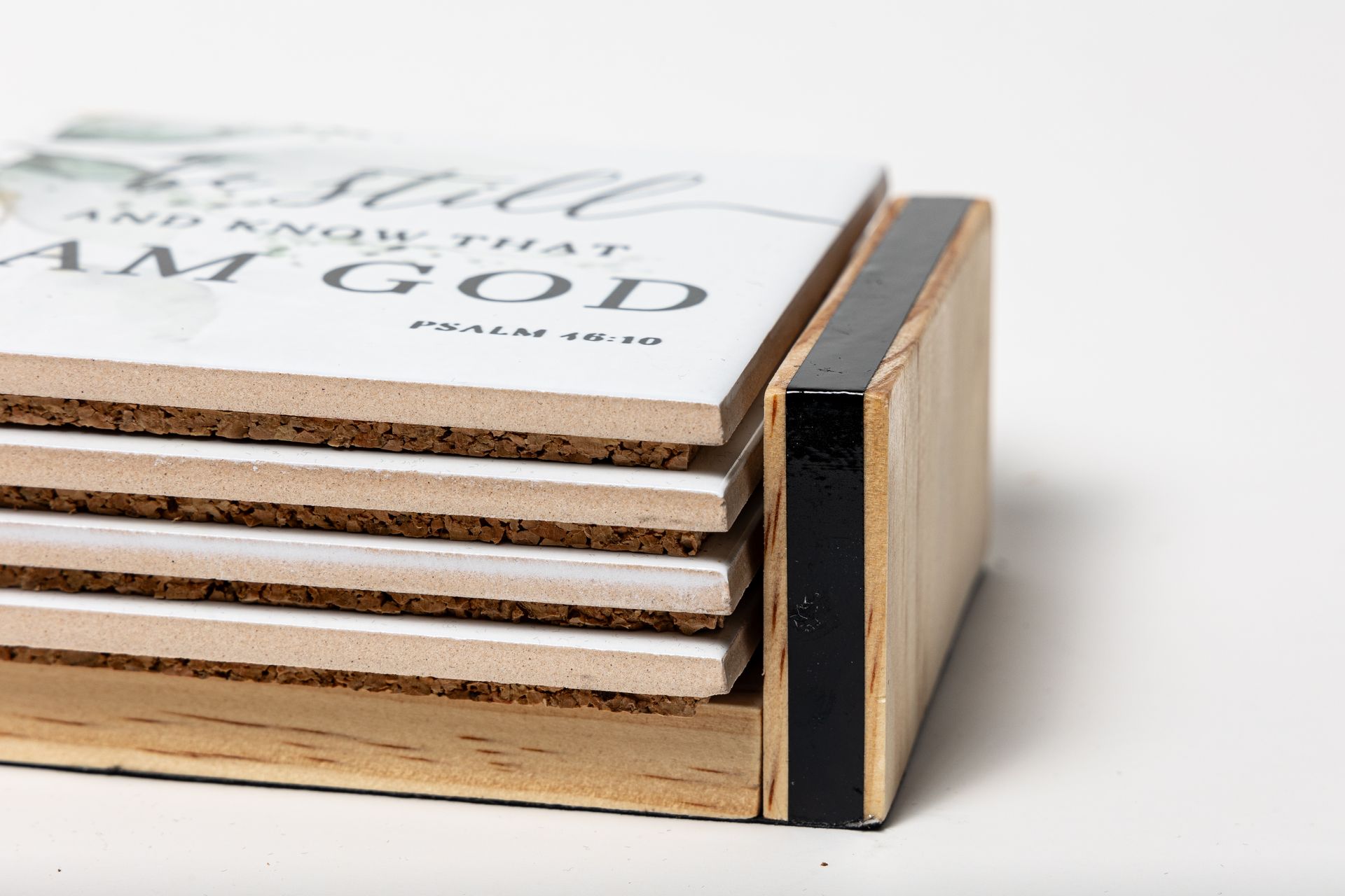 Be Still Scripture - Inspirational Coaster Set