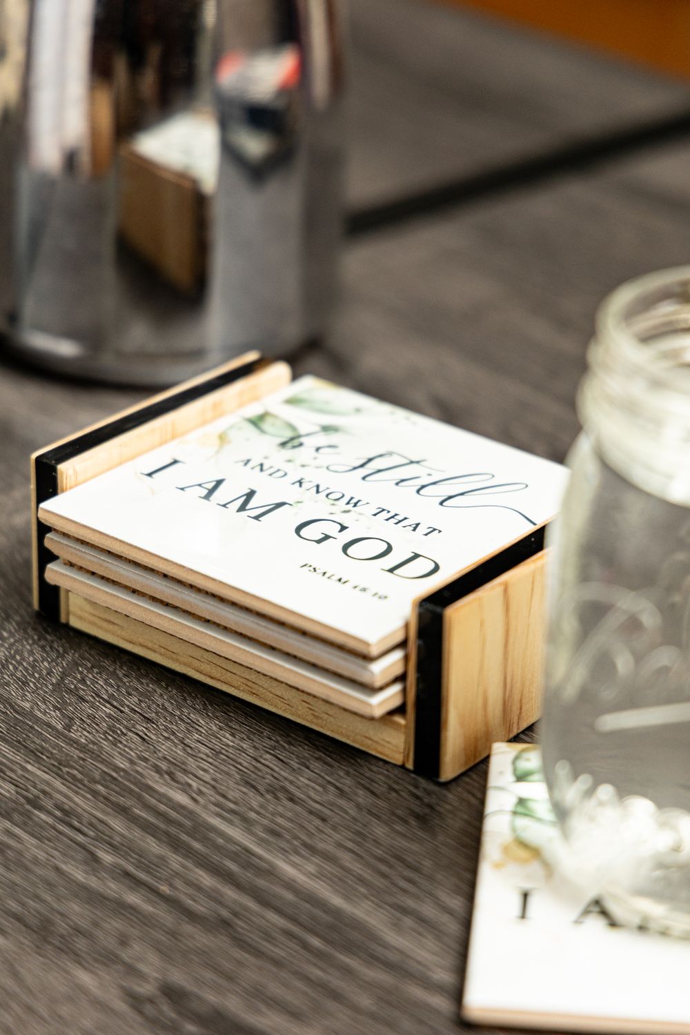 Be Still Scripture - Inspirational Coaster Set