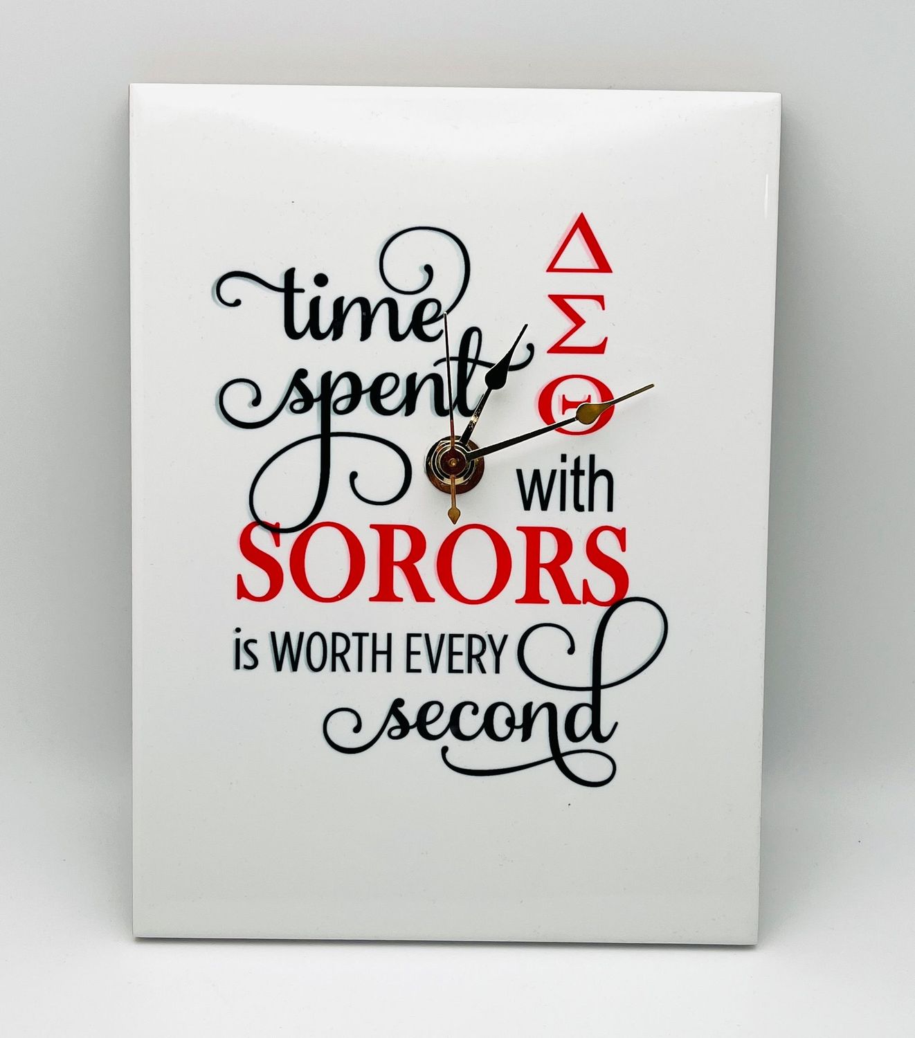 Personalized Greek Clock 6x8