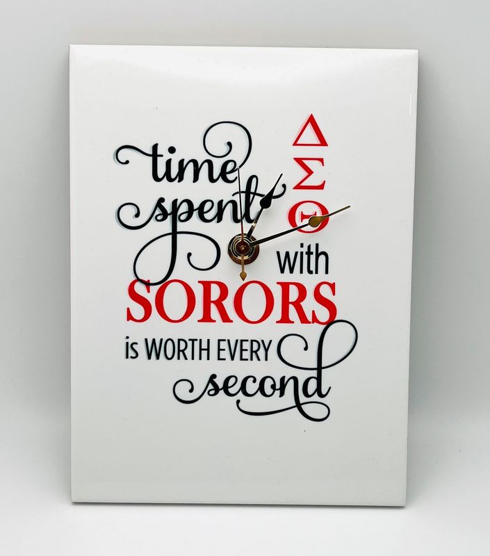 Personalized Greek Clock 6x8