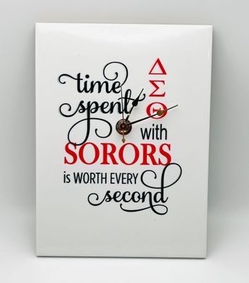 Personalized Greek Clock 6x8
