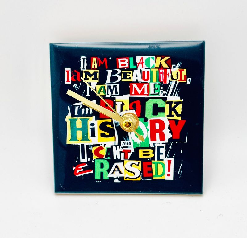Black History Mini Clock 4x4 Inches