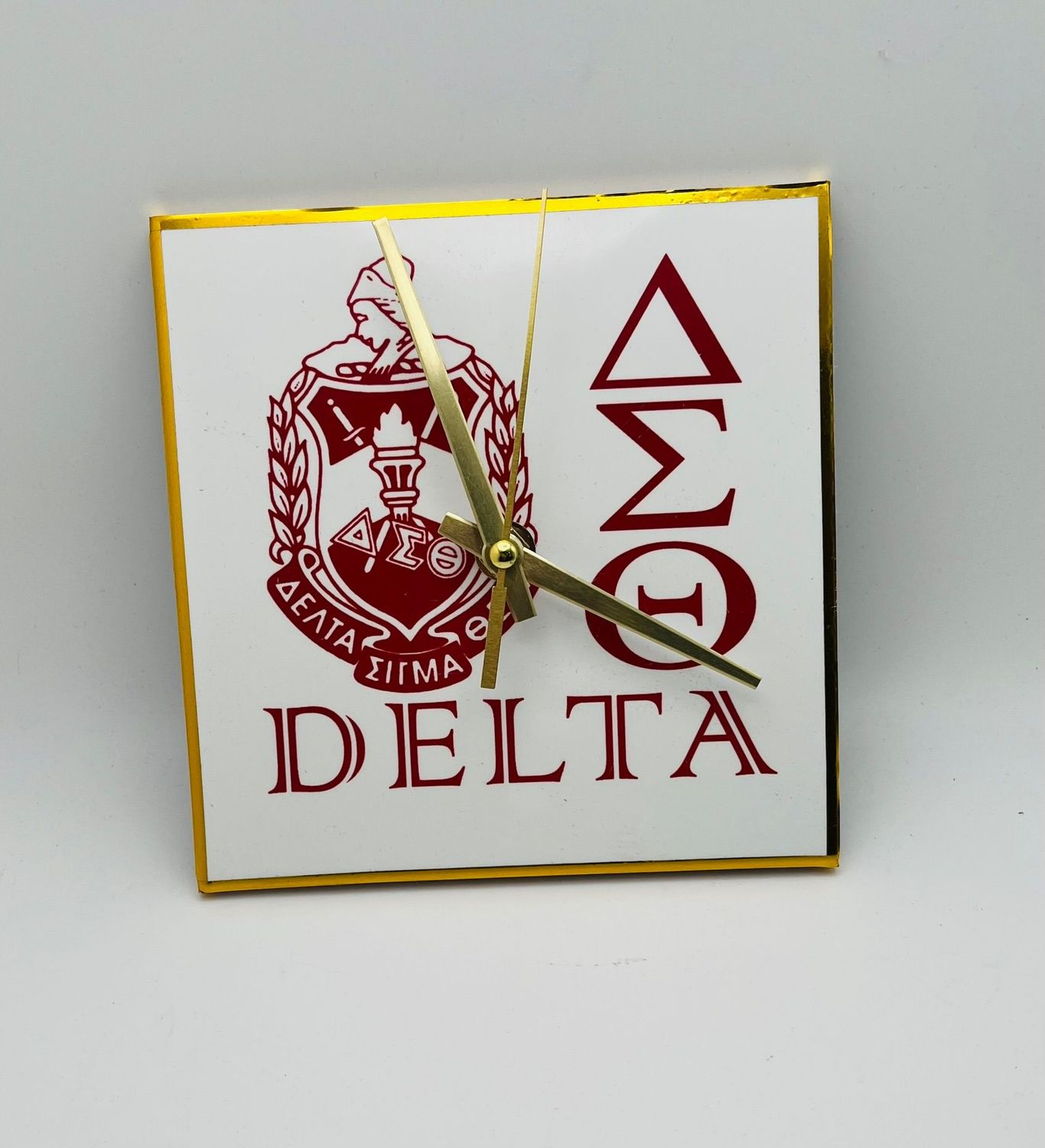 Delta Clock with Greek Letters 6x6
