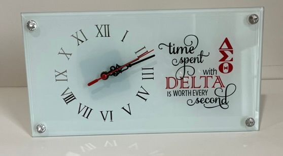Time Spent Elegant Glass Clock