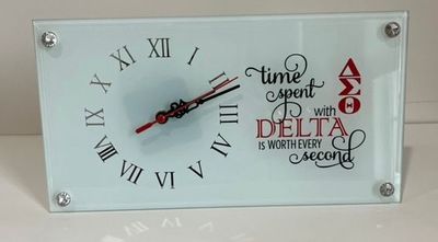 Time Spent Elegant Glass Clock