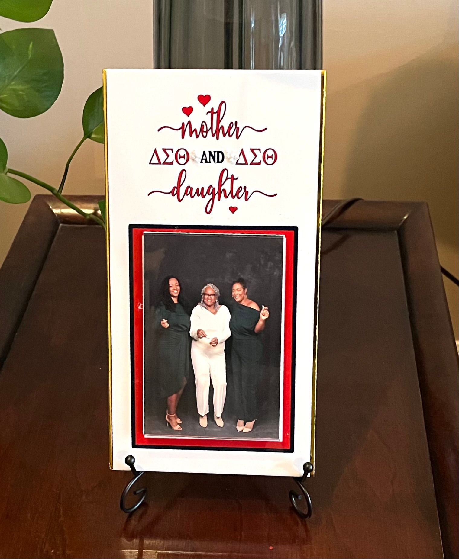 Delta Mother & Daughter Legacy Photo Plaque with Easel