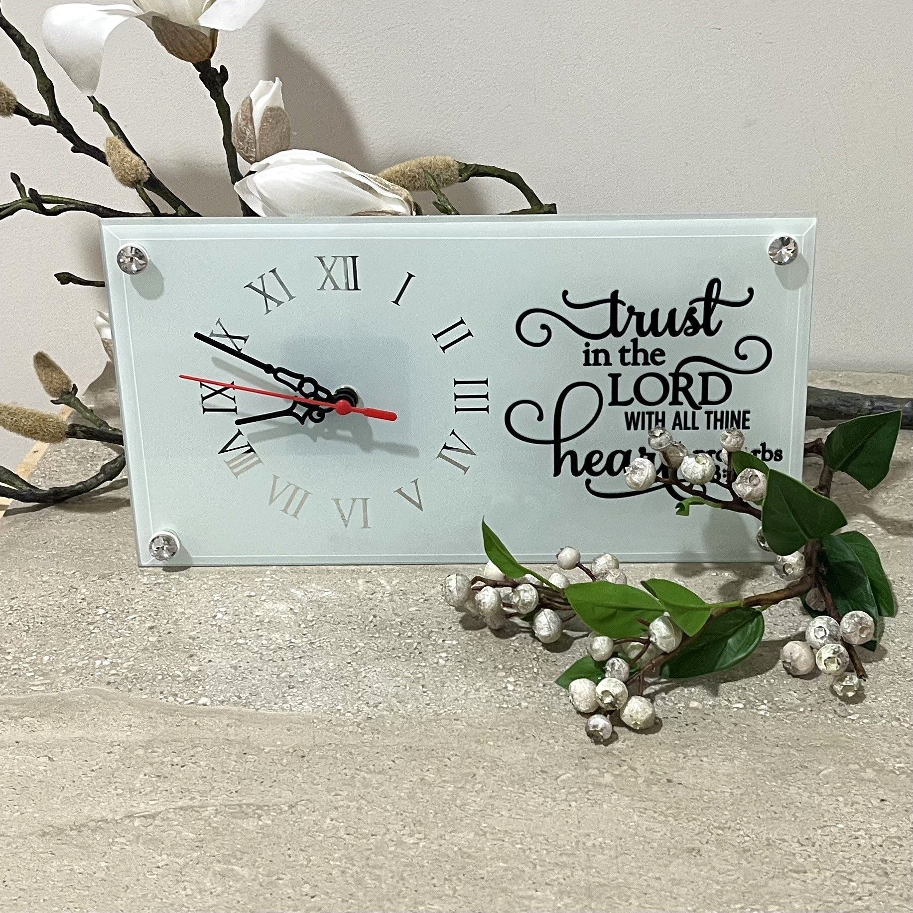 Be Still and Know Inspirational Clock