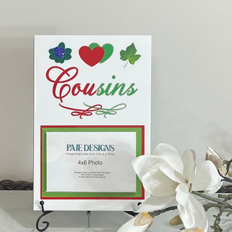 Cousins Photo Plaque with Easel