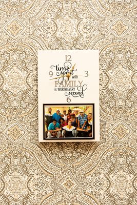 Family Family "Time Spent" Inspirational Photo Wall Clock 8x12