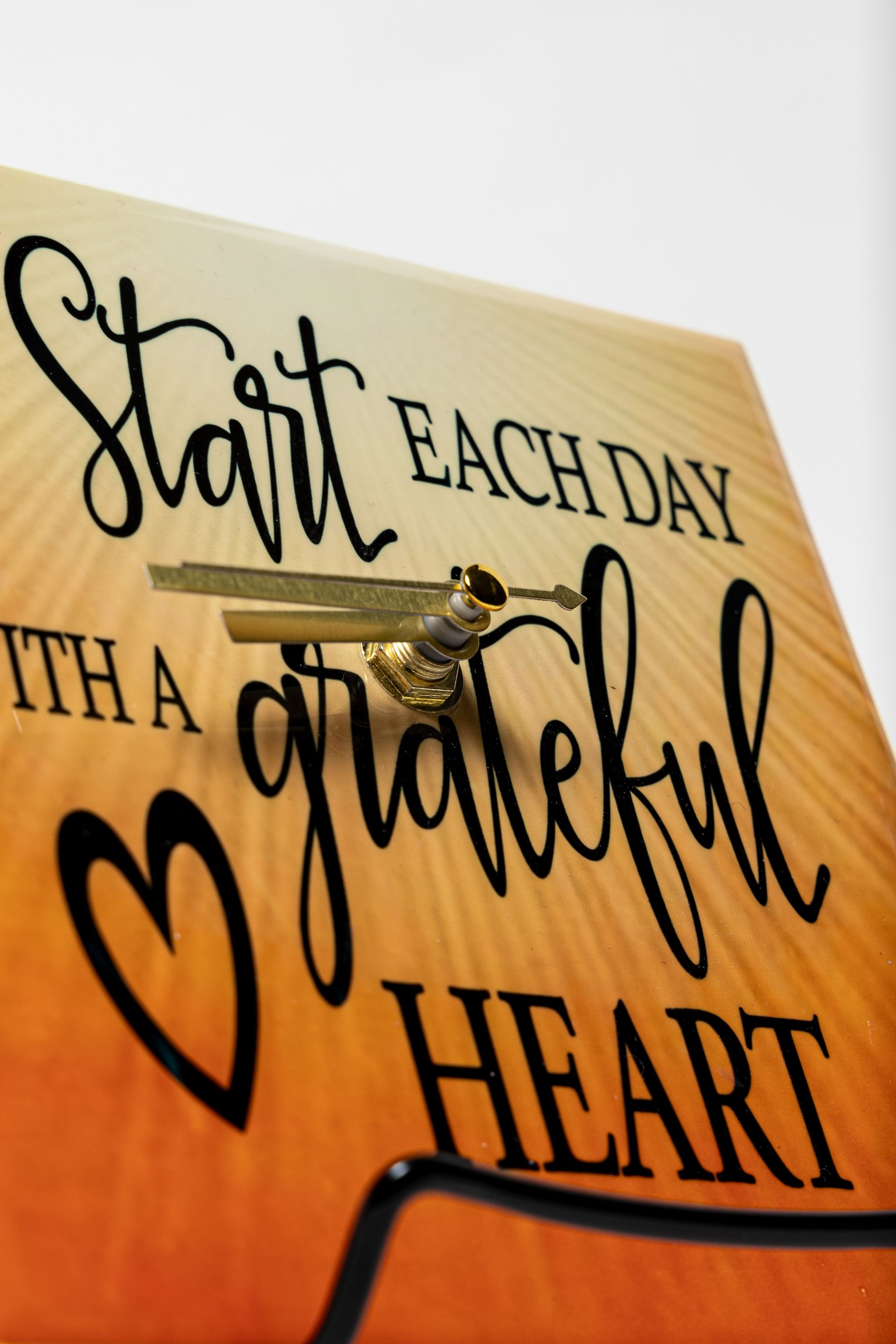 Start Each Day - Desk-Size Scripture Mini Wall Clock (4x4)