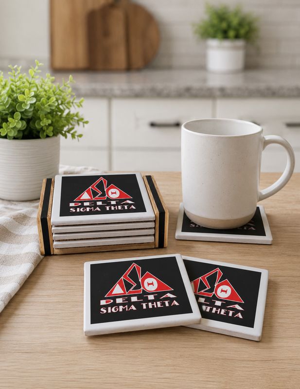 Red White Bold DST Coaster Set Red White Bold DST Coaster Set