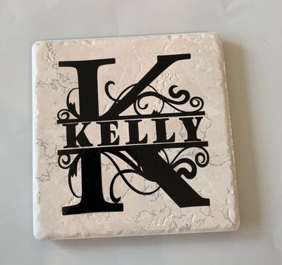 Personalized Monogram Trivet with Easel