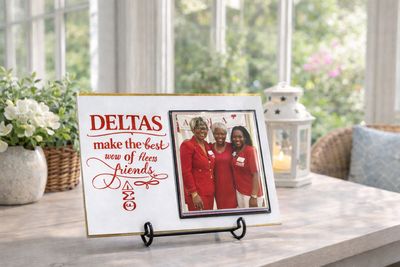 Deltas Make the Best of Friends Photo Plaque with Easel