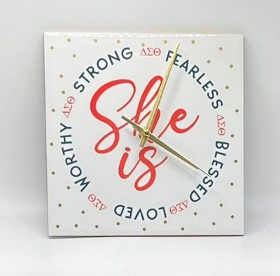 She Is Wall Clock 8x8 She Is Wall Clock 8x8