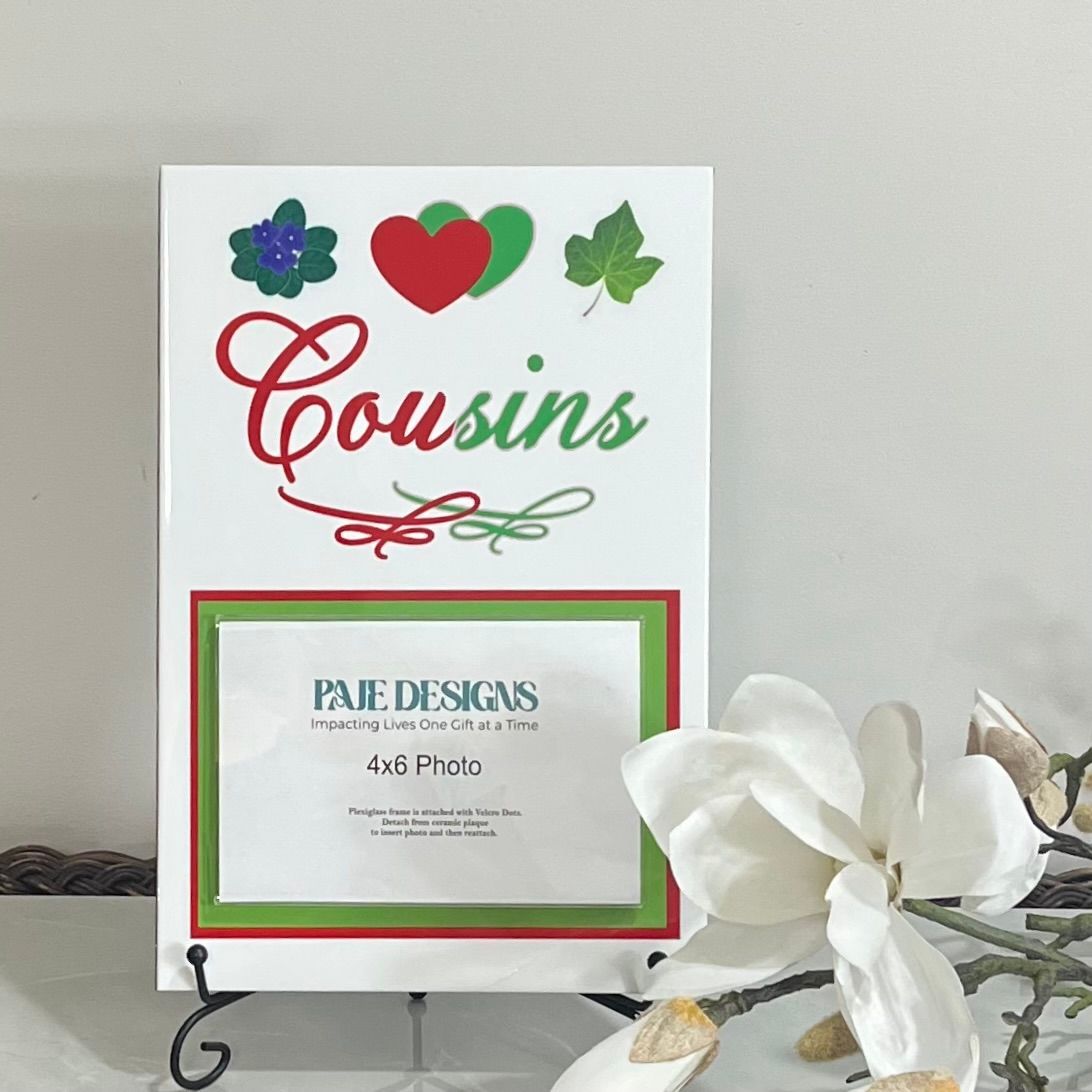 Cousins Photo Plaque with Easel 8x12