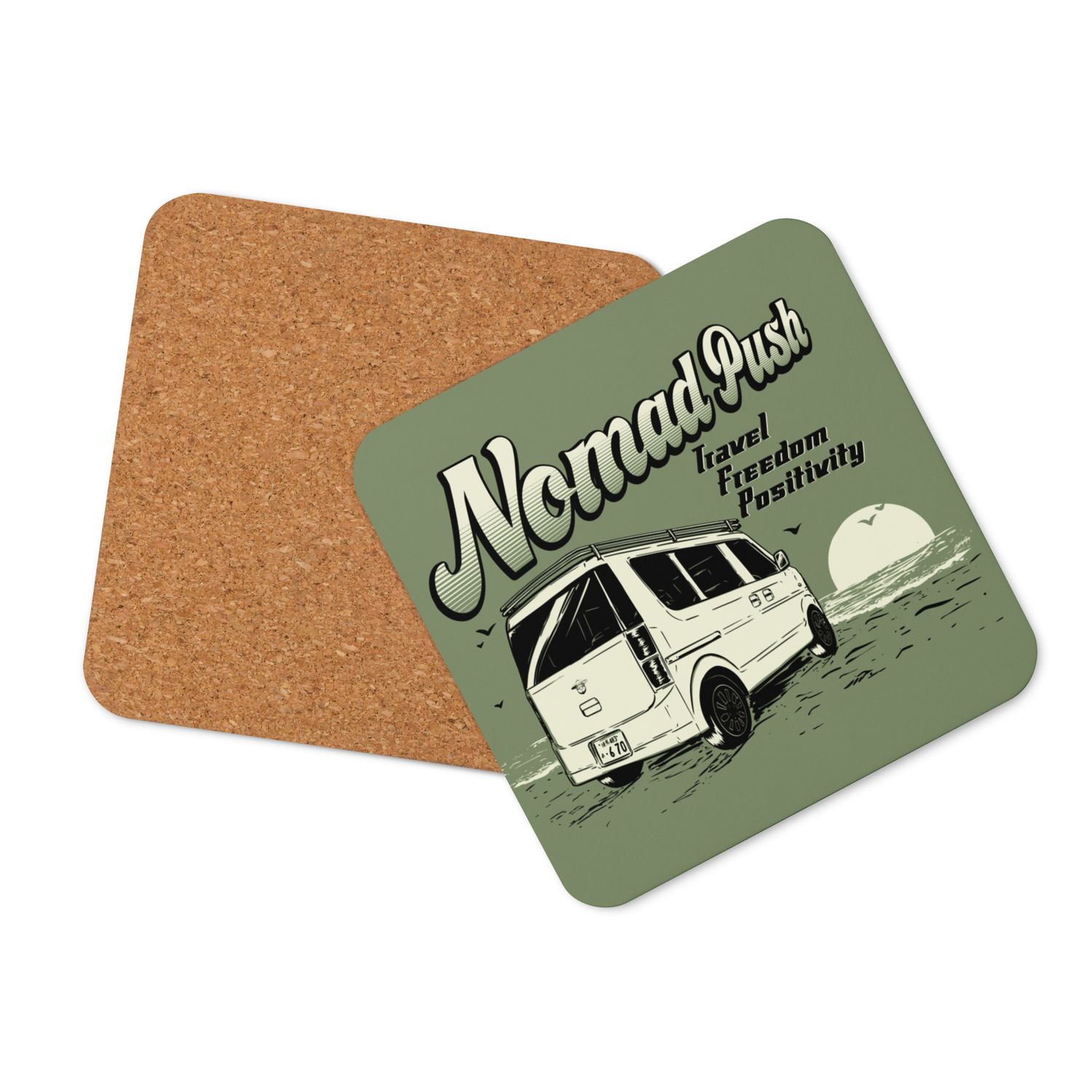 Van-san Beach Design Cork-back coaster_Fan Art Collab_B