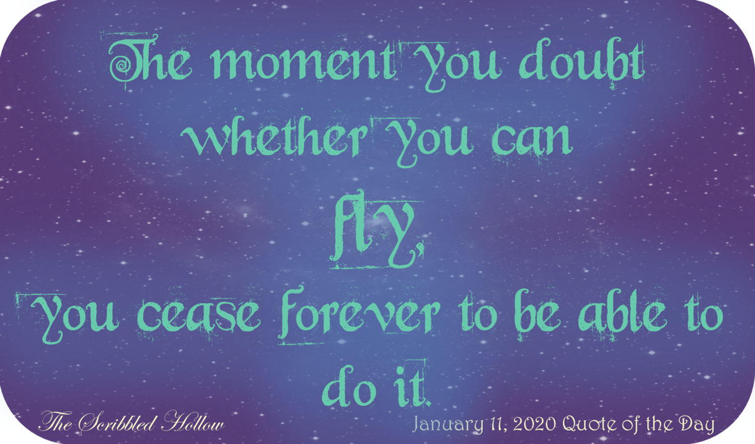 You can Fly Magnet - Jan 11th Quote