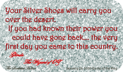 Silver Shoes magnet - Jan 29th Quote