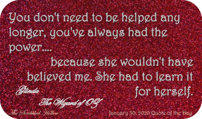 Ruby Shoes magnet - Jan 30th Quote