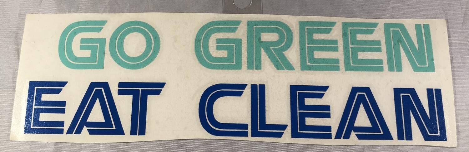 Go Green Eat Clean Vinyl Sticker