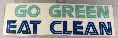 Go Green Eat Clean Vinyl Sticker