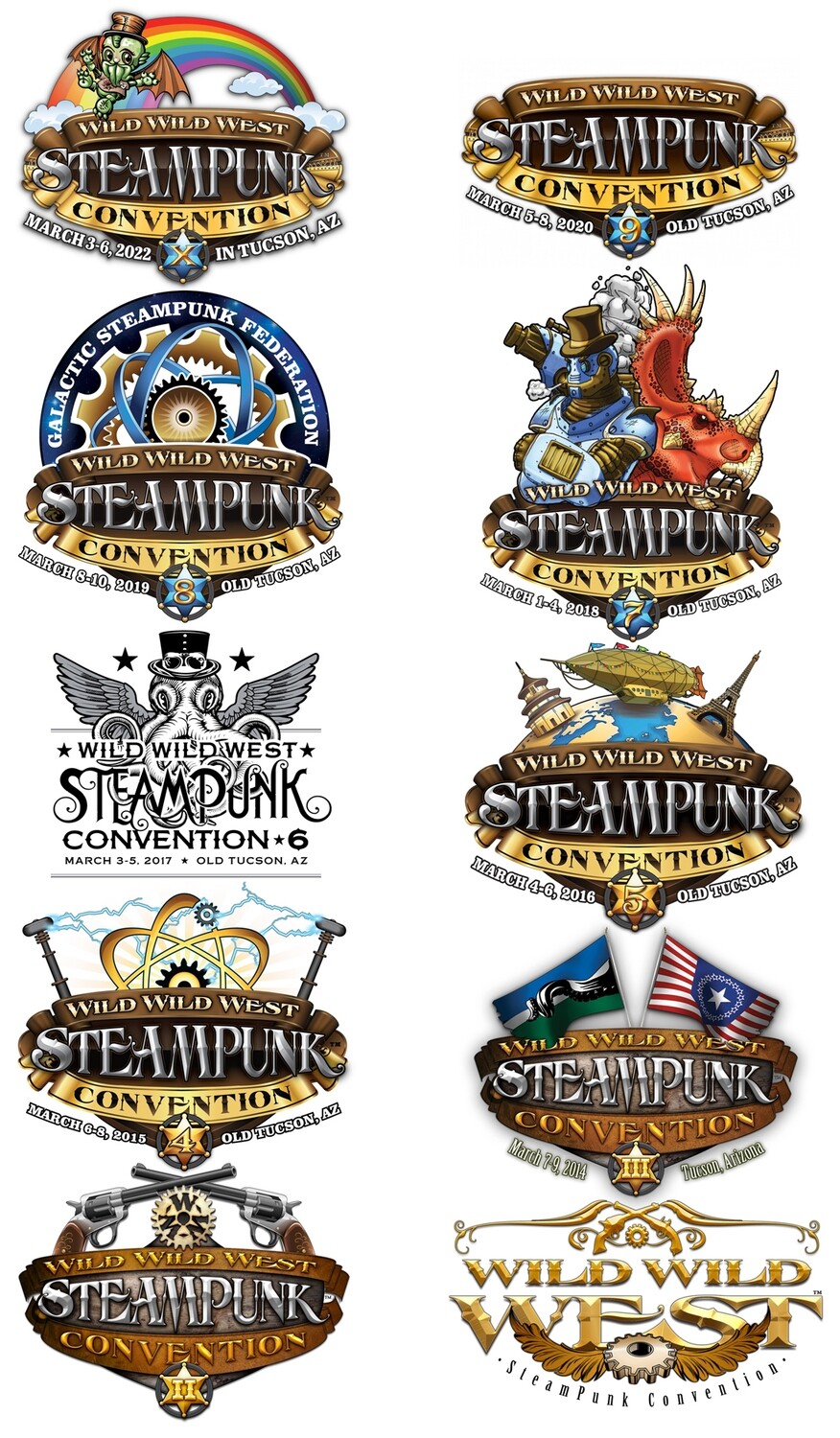 Wild Wild West Steampunk Con Shirt Add-ons