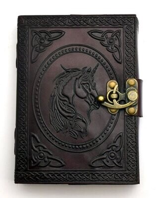 Unicorn Embossed Leather Journal