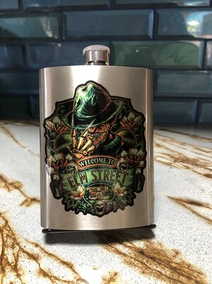 Welcome to Elm Street Freddy Krueger Flask