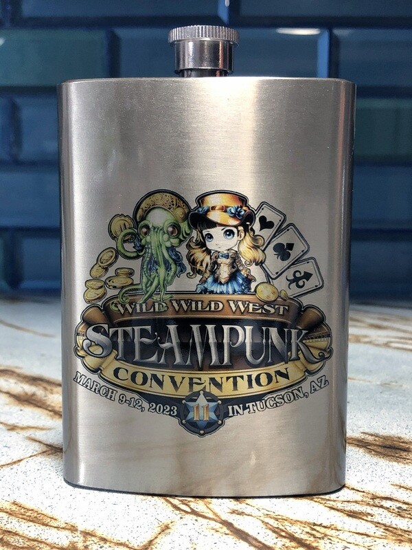 Wild Wild West Steampunk Con Flask
