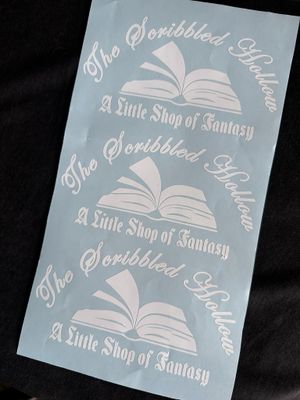 The Scribbled Hollow, A Little Shop of Fantasy Vinyl Decal
