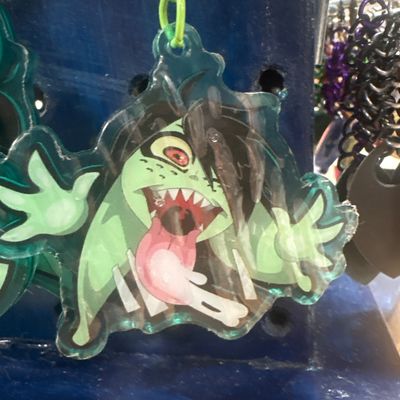 Greta goblin lick tongue 2.5 in keychain green